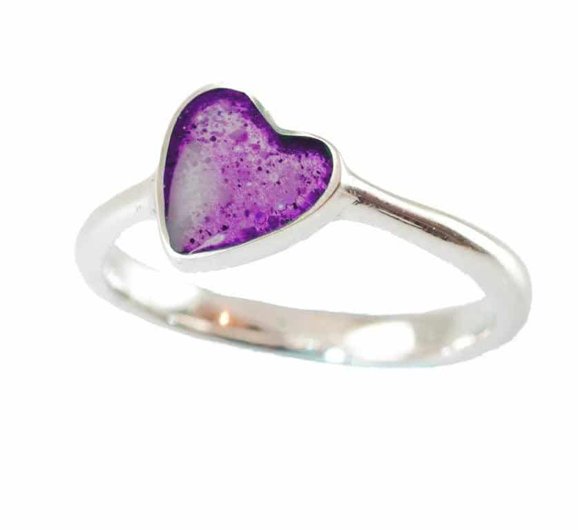 Eternity Crystallure Heart Ring, Amethyst