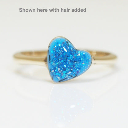 Eternity Crystallure Heart Ring, Aqua