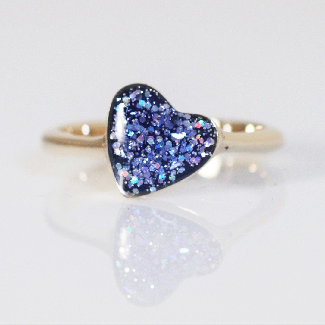 Eternity Crystallure Heart Ring, Blue