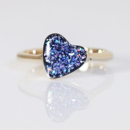 Eternity Crystallure Heart Ring, Blue