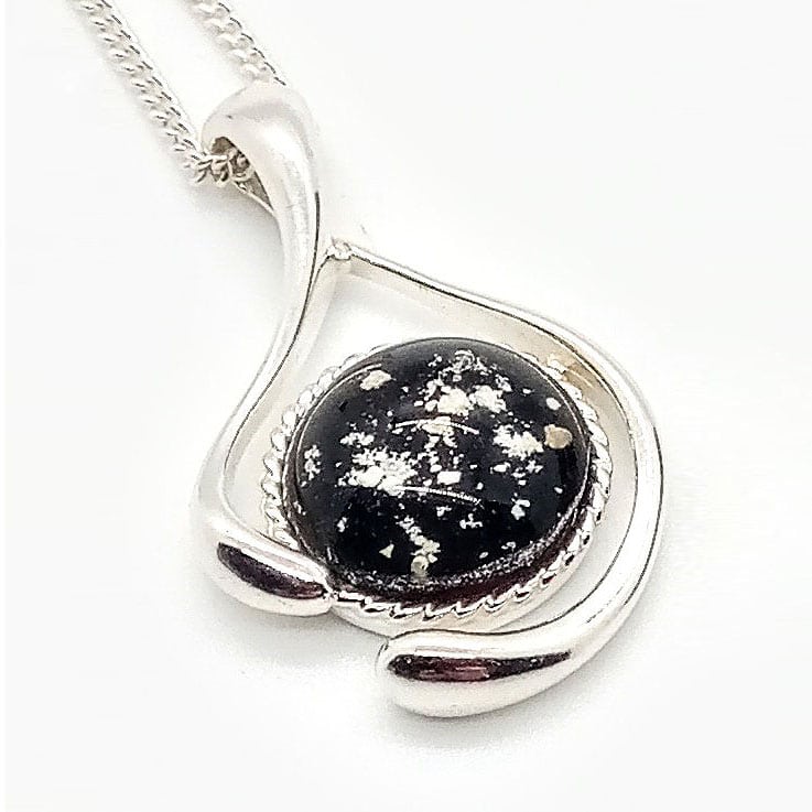 Ashes Glass Wishbone Memorial Pendant