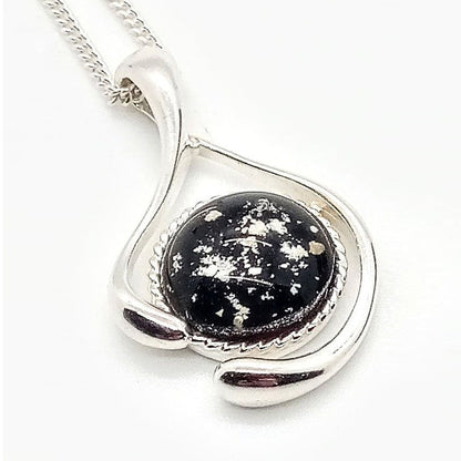 Ashes Glass Wishbone Memorial Pendant