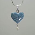 Crystallure Heart Pendant Necklace, with Fresh Water Pearl Drop