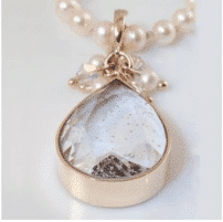 Gold Faceted Teardrop Pendant