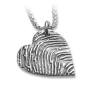 Fingerprint Heart Pendant, with Silverlink Chain