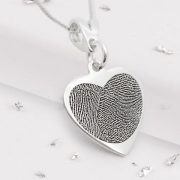Fingerprint Heart Pendant