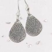Fingerprint Teardrop Earrings