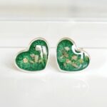 Heart Memorial Cremation Ashes Earrings