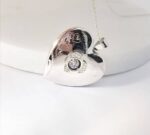 Sterling Silver Moving CZ Heart Memorial Ashes Locket