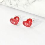 Heart Memorial Cremation Ashes Earrings