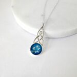 Celtic Round Memorial Cremation Ashes Necklace