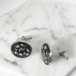 Gents Cremation Ashes Cufflinks, Stainless Steel