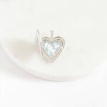 Diamond Pawprint Pet Cremation Ashes & Photo Memorial Locket
