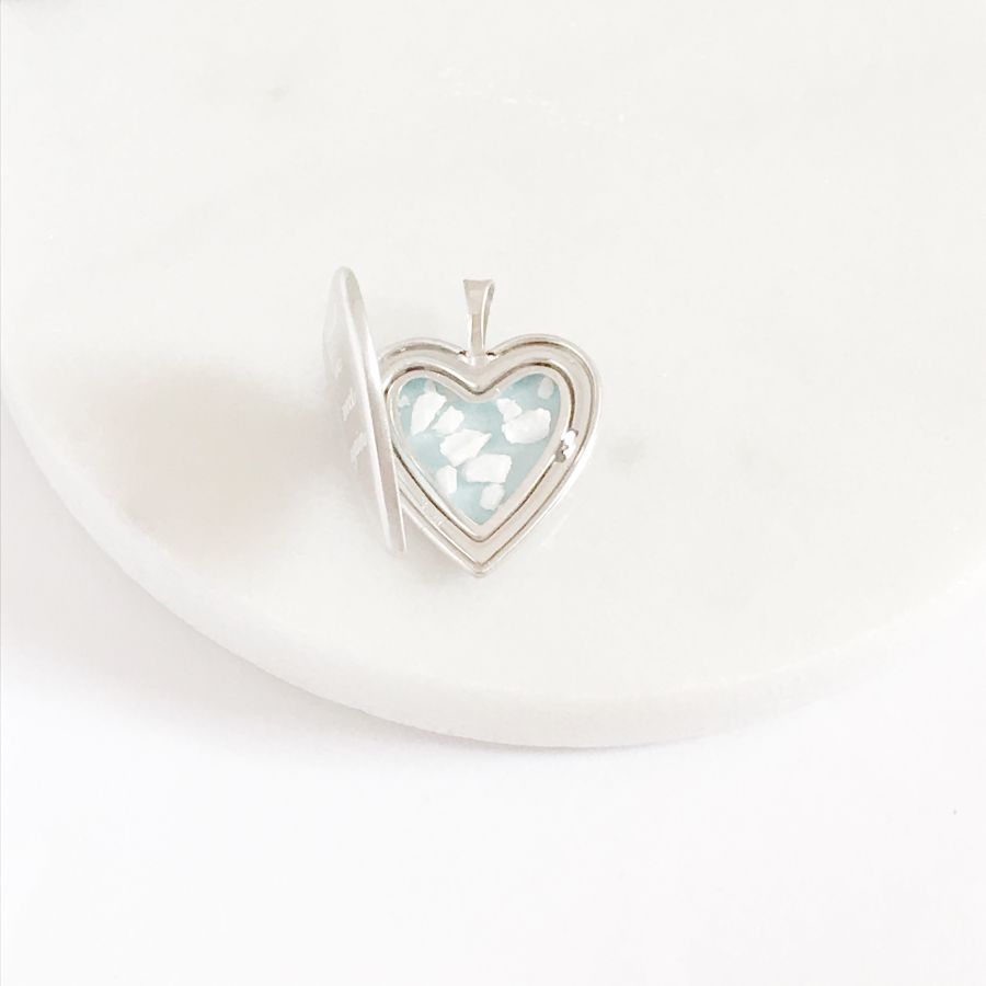 Diamond Pawprint Pet Cremation Ashes & Photo Memorial Locket