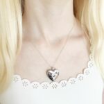 Sterling Silver Moving CZ Heart Memorial Ashes Locket