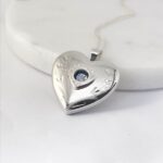 Sterling Silver Moving CZ Heart Memorial Ashes Locket