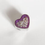 Memorial Heart Charm Bead for Cremation Ashes or Hair