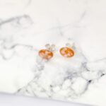 Oval Cremation Ashes Earrings in Sterling Silver