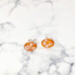 Oval Cremation Ashes Earrings in Sterling Silver
