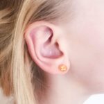 Oval Cremation Ashes Earrings in Sterling Silver