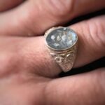 Embossed Men's Memorial Ashes Ring