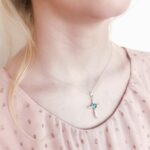 Heart Cross Cremation Ashes Memorial Necklace