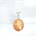 Classic Oval Cremation Ashes Memorial Necklace
