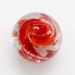 Ashes in Large Rose Memorial Paperweight