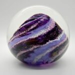 Ashes in Circular Memorial Paperweight
