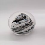 Ashes in Circular Memorial Paperweight