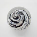 Ashes in Circular Memorial Paperweight