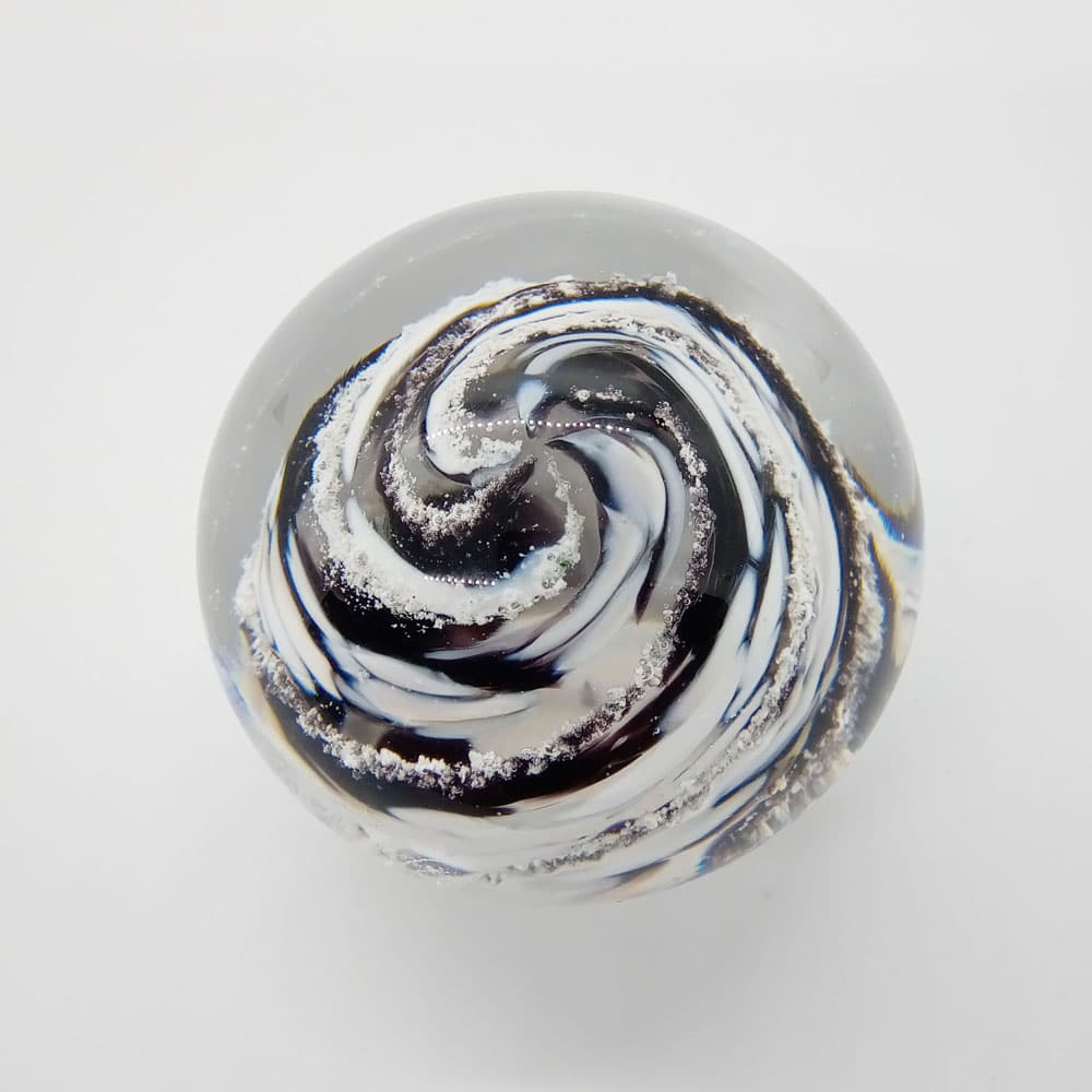 Ashes in Circular Memorial Paperweight