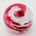 Ashes in Circular Memorial Paperweight