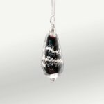 Ashes Silver Glass Droplet Memorial Necklace