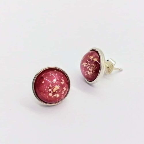 Ashes Glass Memorial Silver Earrings