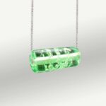 Large Ashes Glass Bar Memorial Necklace