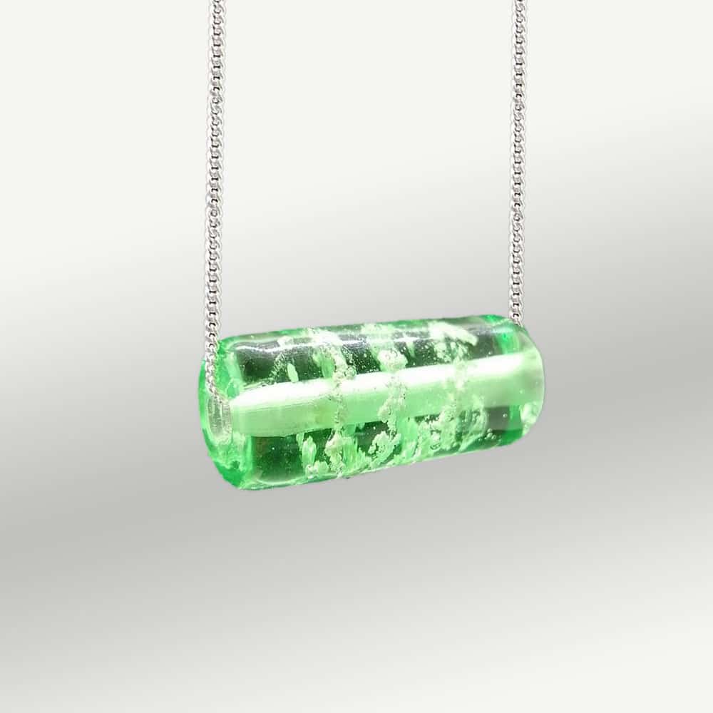 Large Ashes Glass Bar Memorial Necklace