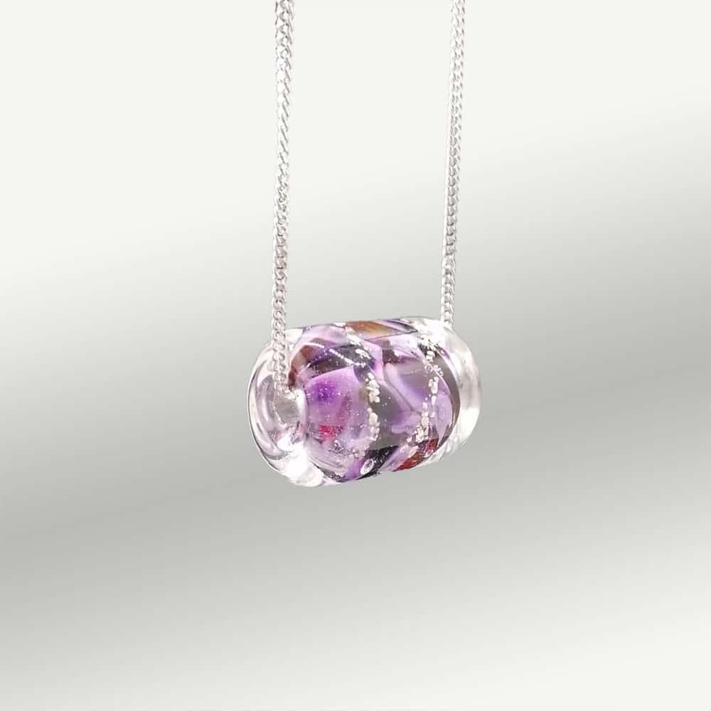 Small Ashes Glass Bar Memorial Necklace