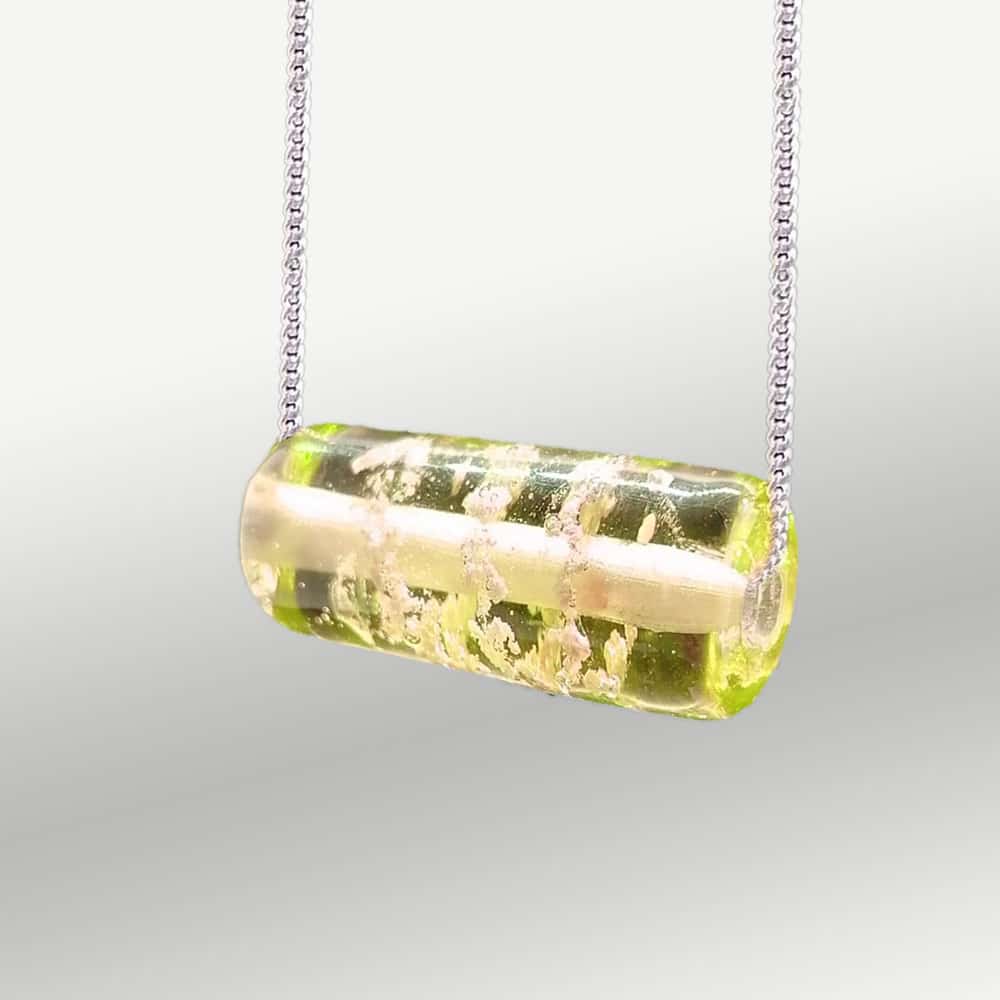 Large Ashes Glass Bar Memorial Necklace