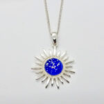 Ashes Glass Radiant Sun Memorial Pendant
