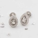 Small Teardrop Crystal Stud Earrings