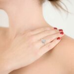 Teardrop Crystal Inlaid Ring, Ashes or Hair