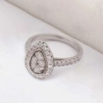 Teardrop Crystal Inlaid Ring, Ashes or Hair