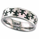 Titanium Ring with a Jigsaw Design