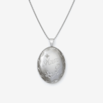 Silver & Diamond Engraved ‘Mum’ Memorial Ashes Locket