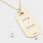 9ct Yellow Gold Ashes Imprint Memorial Dog Tag And Belcher Chain