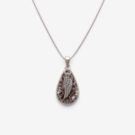 Mid Size Teardrop Pendant With Angel Wing Overlay