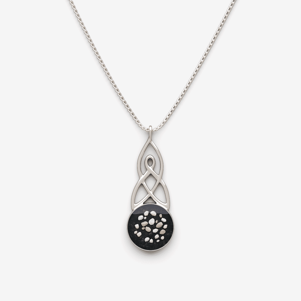 Celtic Round Memorial Cremation Ashes Necklace