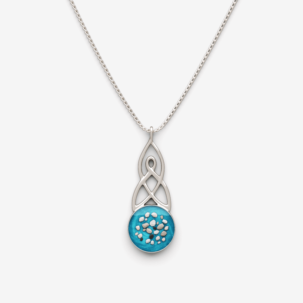 Celtic Round Memorial Cremation Ashes Necklace
