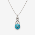 Celtic Round Memorial Cremation Ashes Necklace